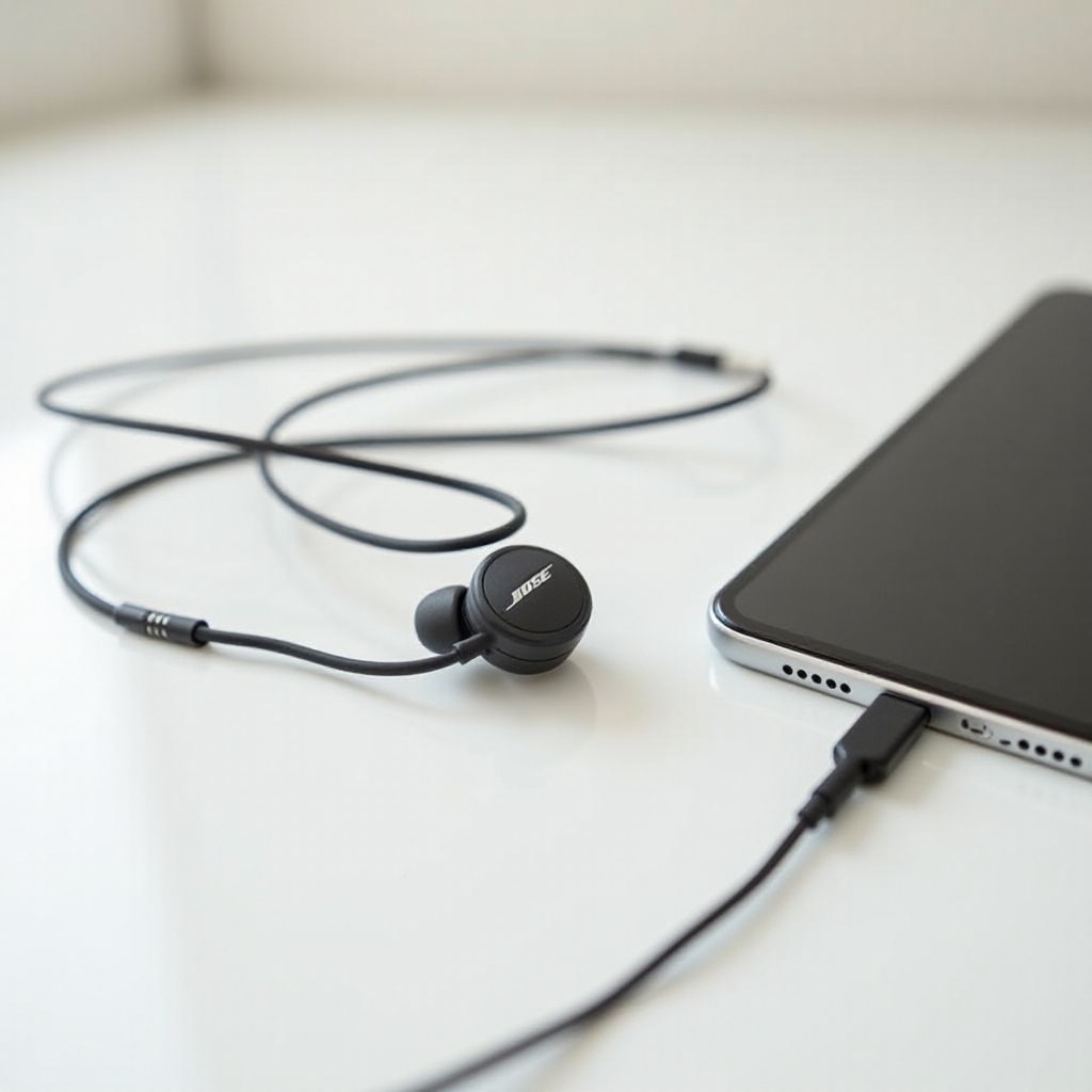 collegare gli auricolari Bose QuietComfort Ultra con un plug-in